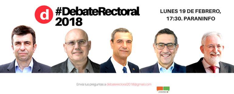 Cartel del debate electoral a Rector de la UMU.