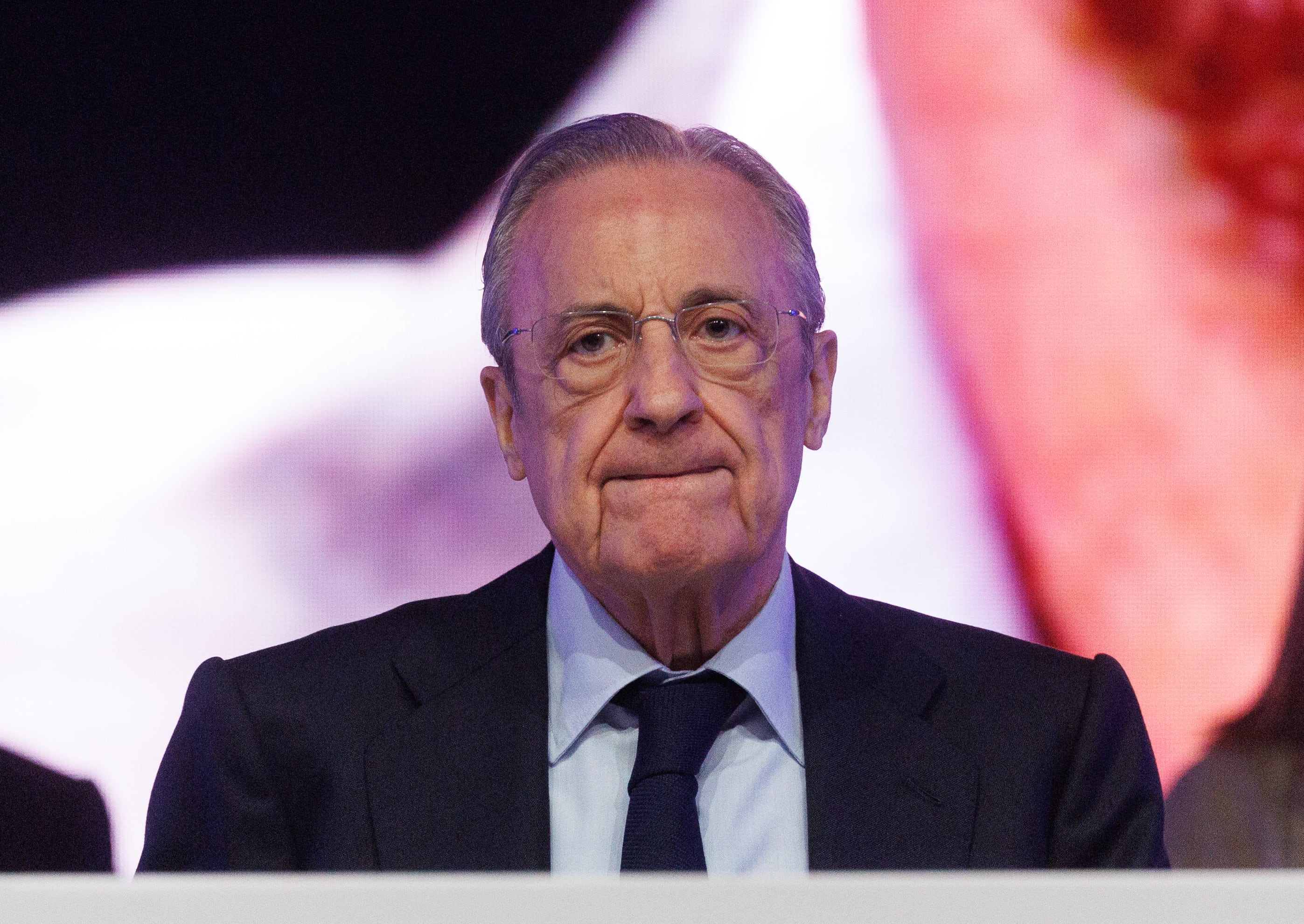 Florentino Pérez durante un acto de ACS