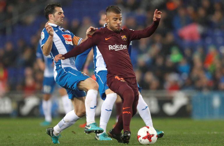 Rafinha, en su último partido con el Barcelona, el pasado miércoles