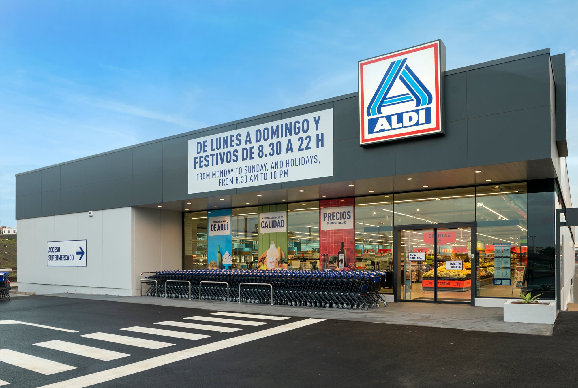 Primer establecimiento de ALDI en Lanzarote, en la Rambla Medular de Arrecife.