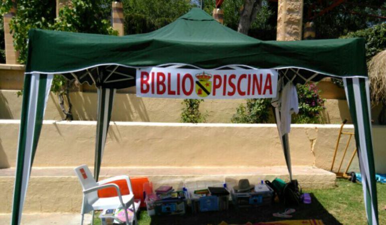 Carpa instalada para desarrollar este programa de fometno de la lectura