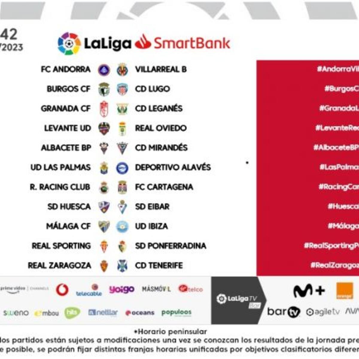 Ya hay horarios para las dos últimas jornadas de liga