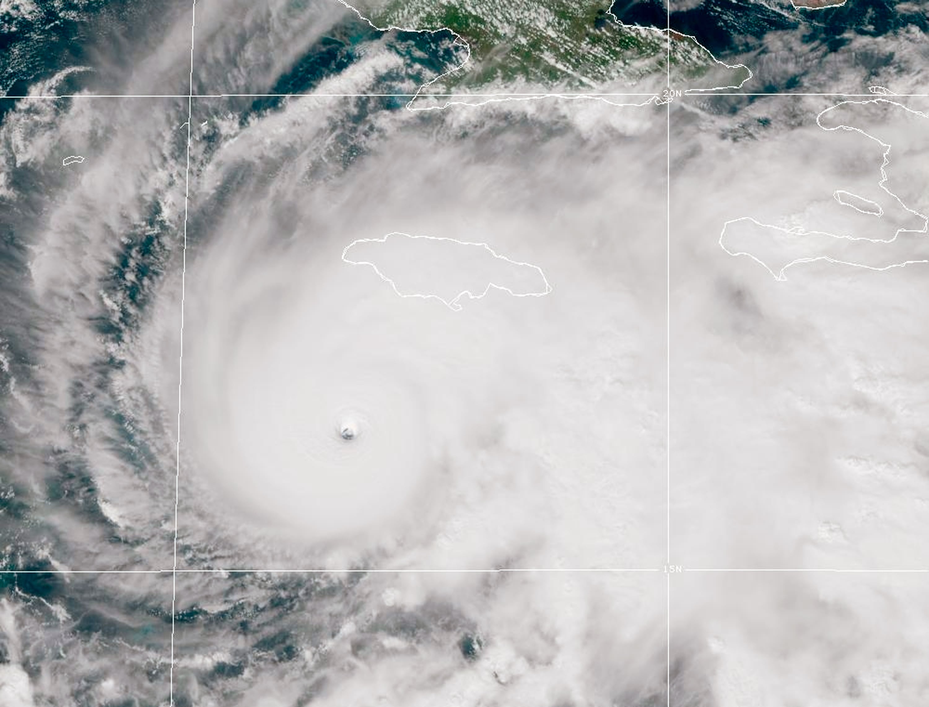 Vista del huracán Melissa, a fecha del 27 de octubre. (Photo by NOAA via Getty Images)