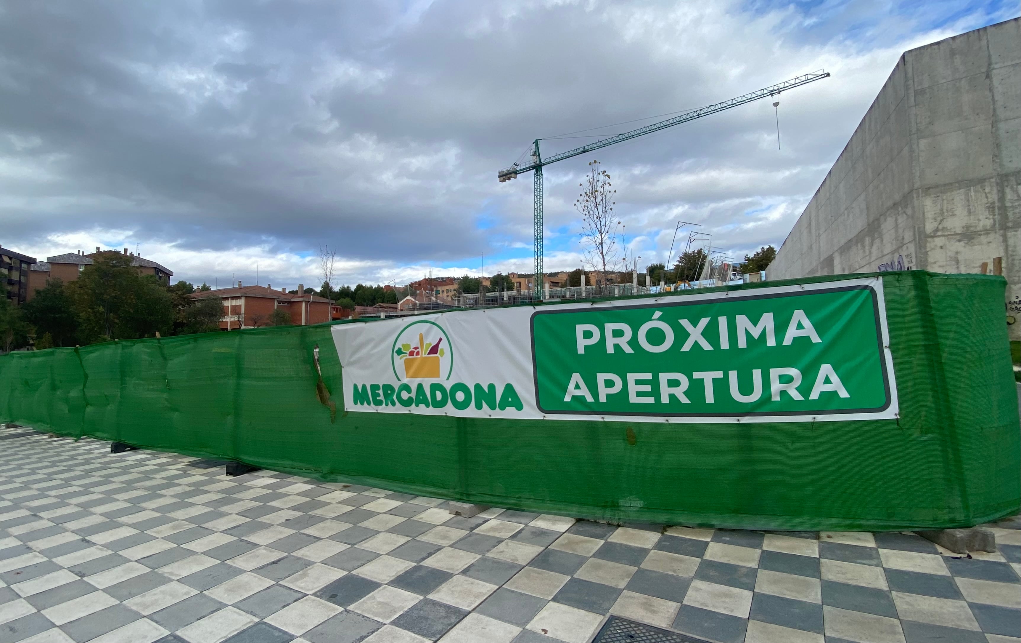 Obras del nuevo supermercado de Mercadona en Cuenca.