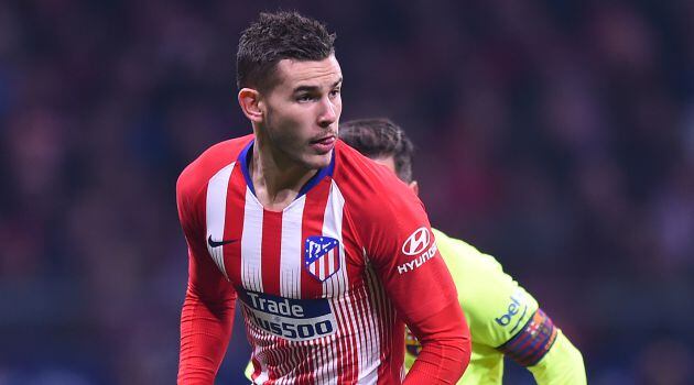 Lucas Hernández, en un partido con el Atlético