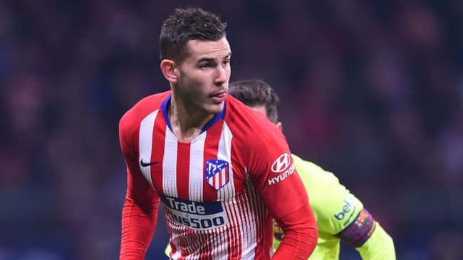 Lucas Hernández, en un partido con el Atlético