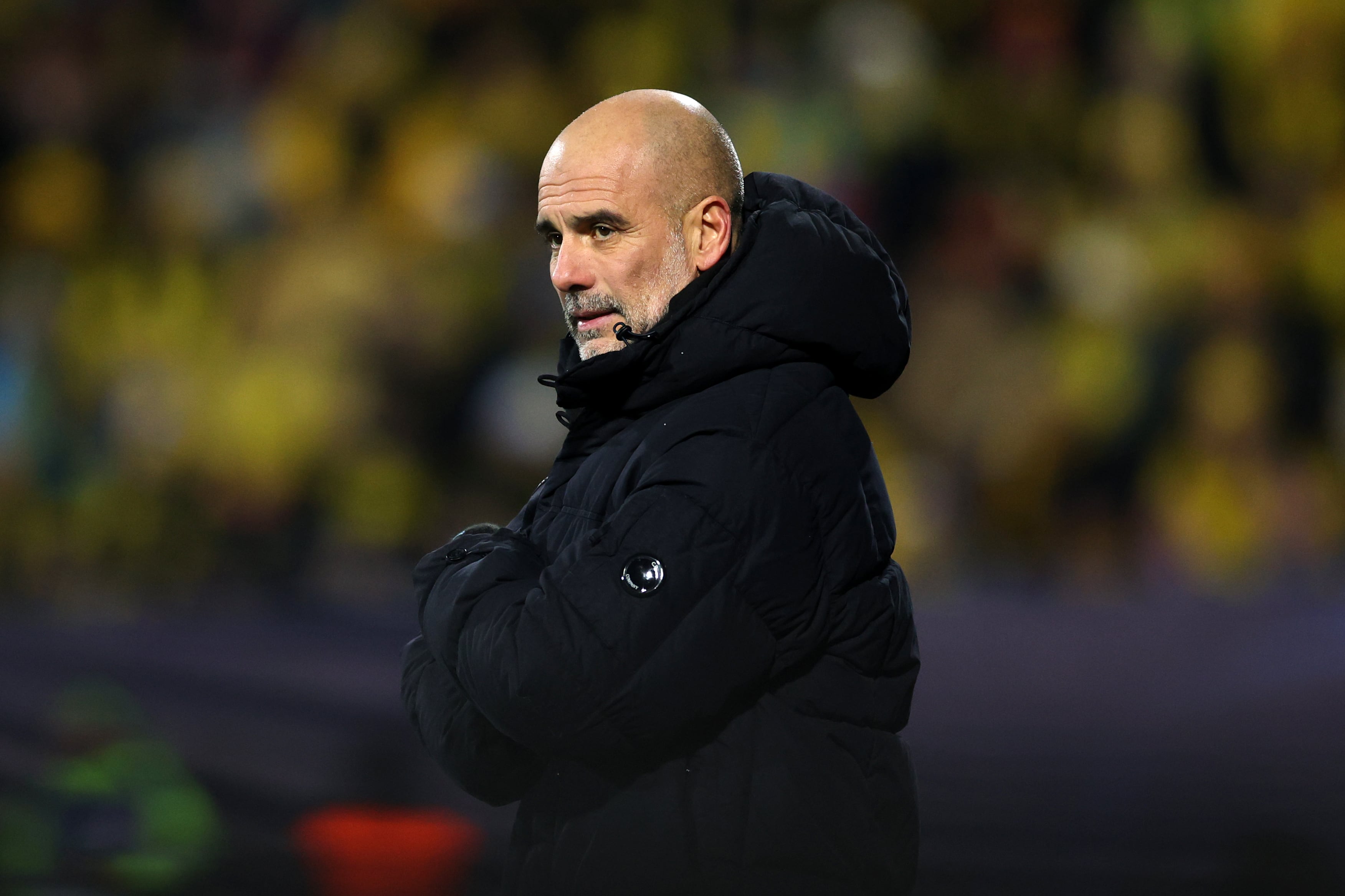 Guardiola en el último encuentro de Champions contra el FK Bodo