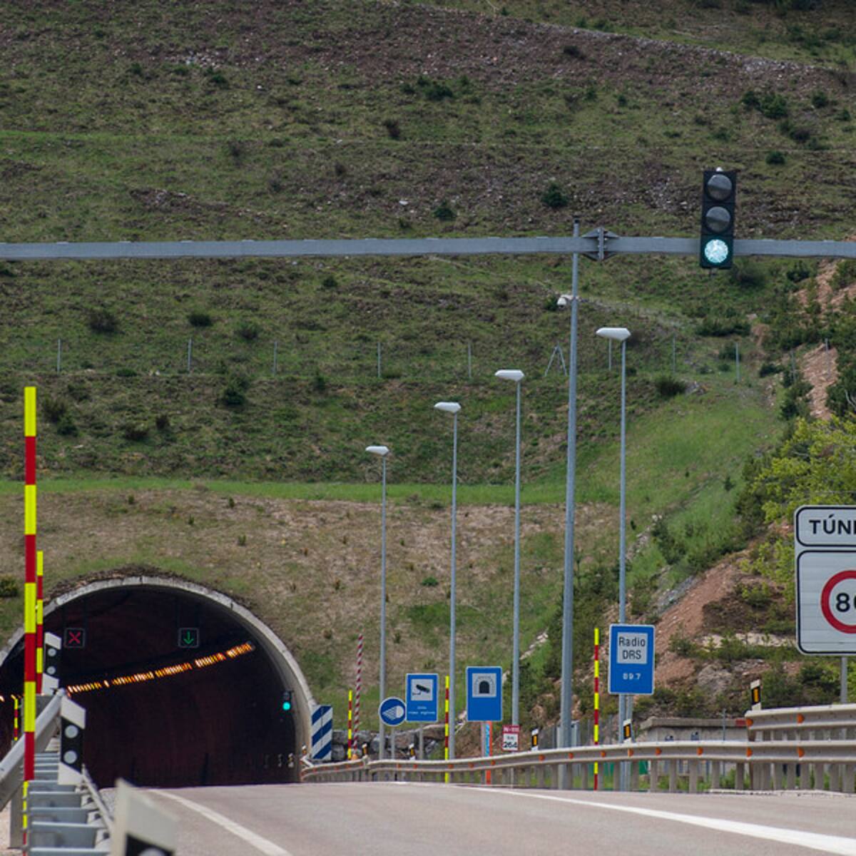Corte del tráfico en el túnel de Piqueras el jueves por la realización de un simulacro de accidente