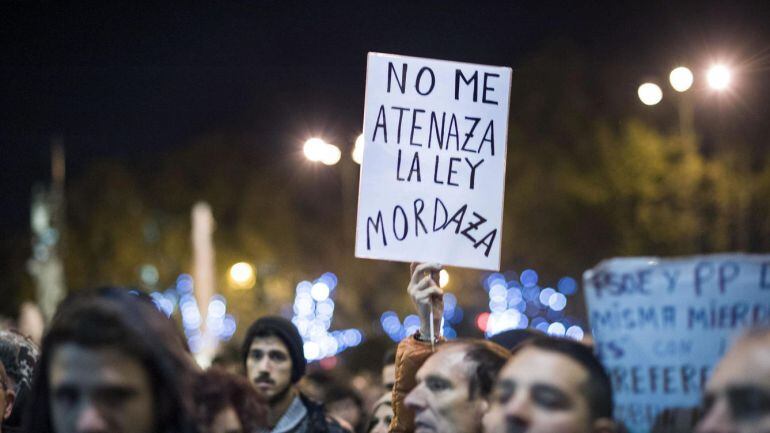 Una de las manifestaciones contra la &#039;ley mordaza&#039; del PP