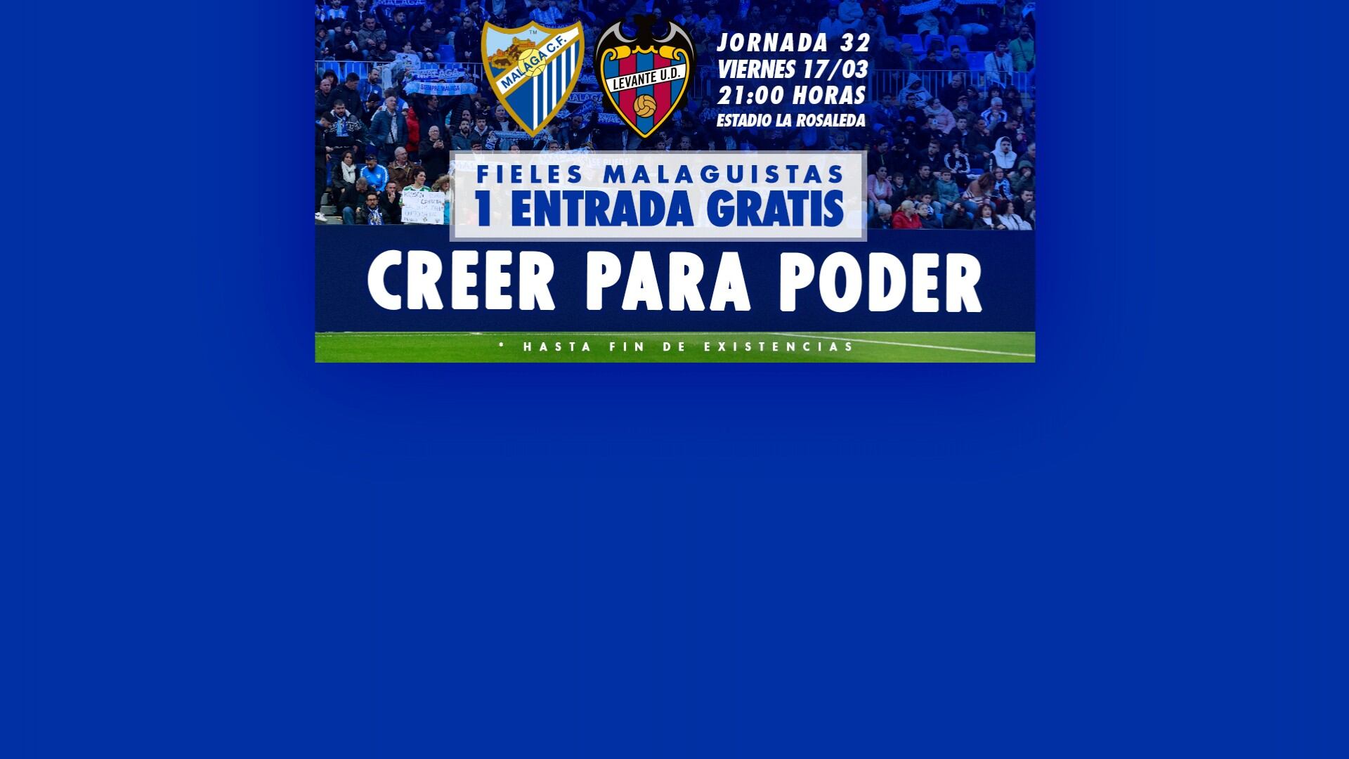 El Málaga busca un gran ambiente para el partido del viernes ante el Levante en La Rosaleda