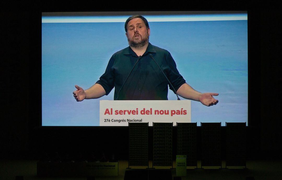 Oriol Junqueras en el 28 Congreso Nacional de ERC. 
 