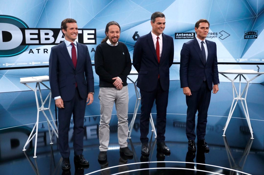 Los candidatos que participaron anoche en el segundo debate. 