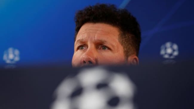 Simeone, en la sala de prensa