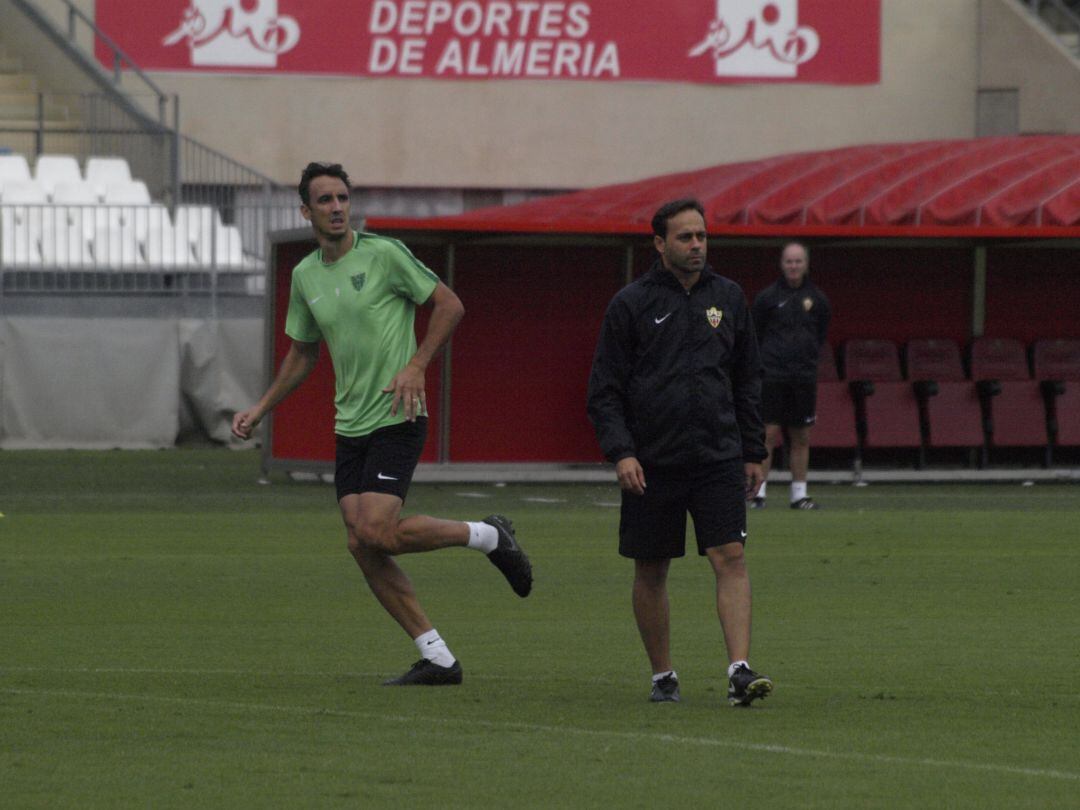 Fran Fernández y Pablo Caballero en el Estadio.