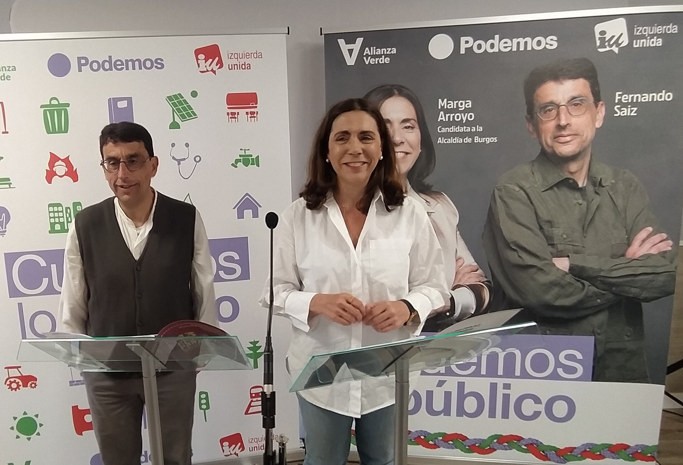 Margarita Arroyo y Fernando Saiz encabezan la candidatura de Podemos-Izquierda Unida y Alianza Verde