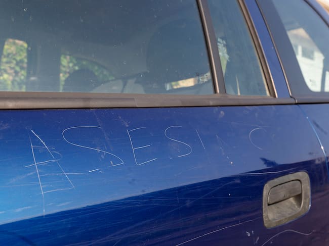 El estado del coche del padre del detenido por el crimen de Mocejón