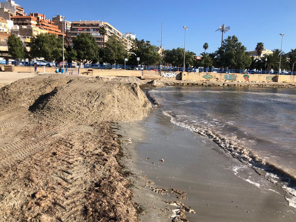 Aporte de arena en la zona del Cocó en Alicante