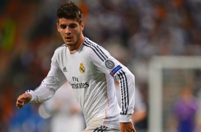 Álvaro Morata durante un encuentro del Real Madrid