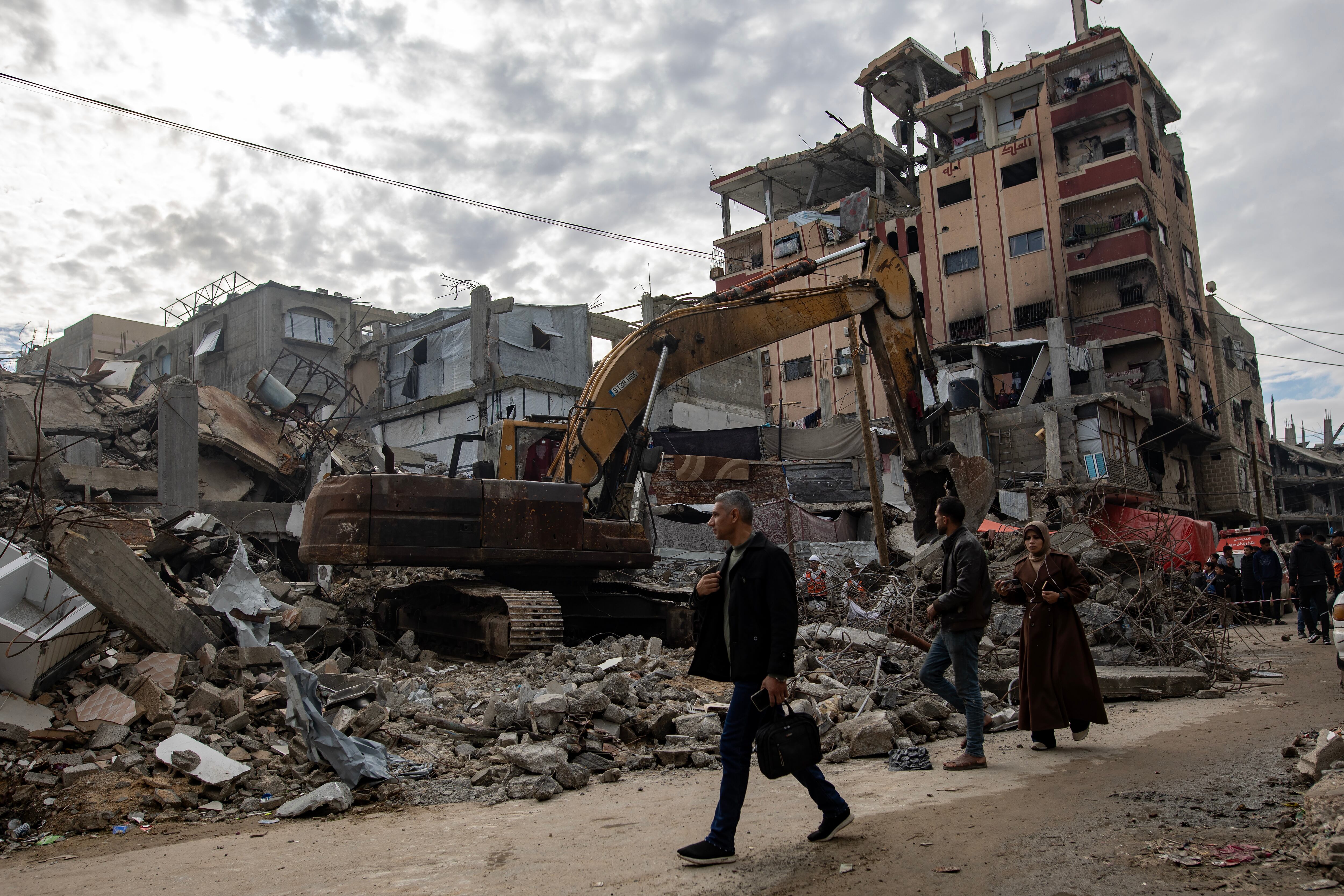 Vista de una calle en la Franja de Gaza, donde todavía no se ha implementado la segunda fase del acuerdo de paz.