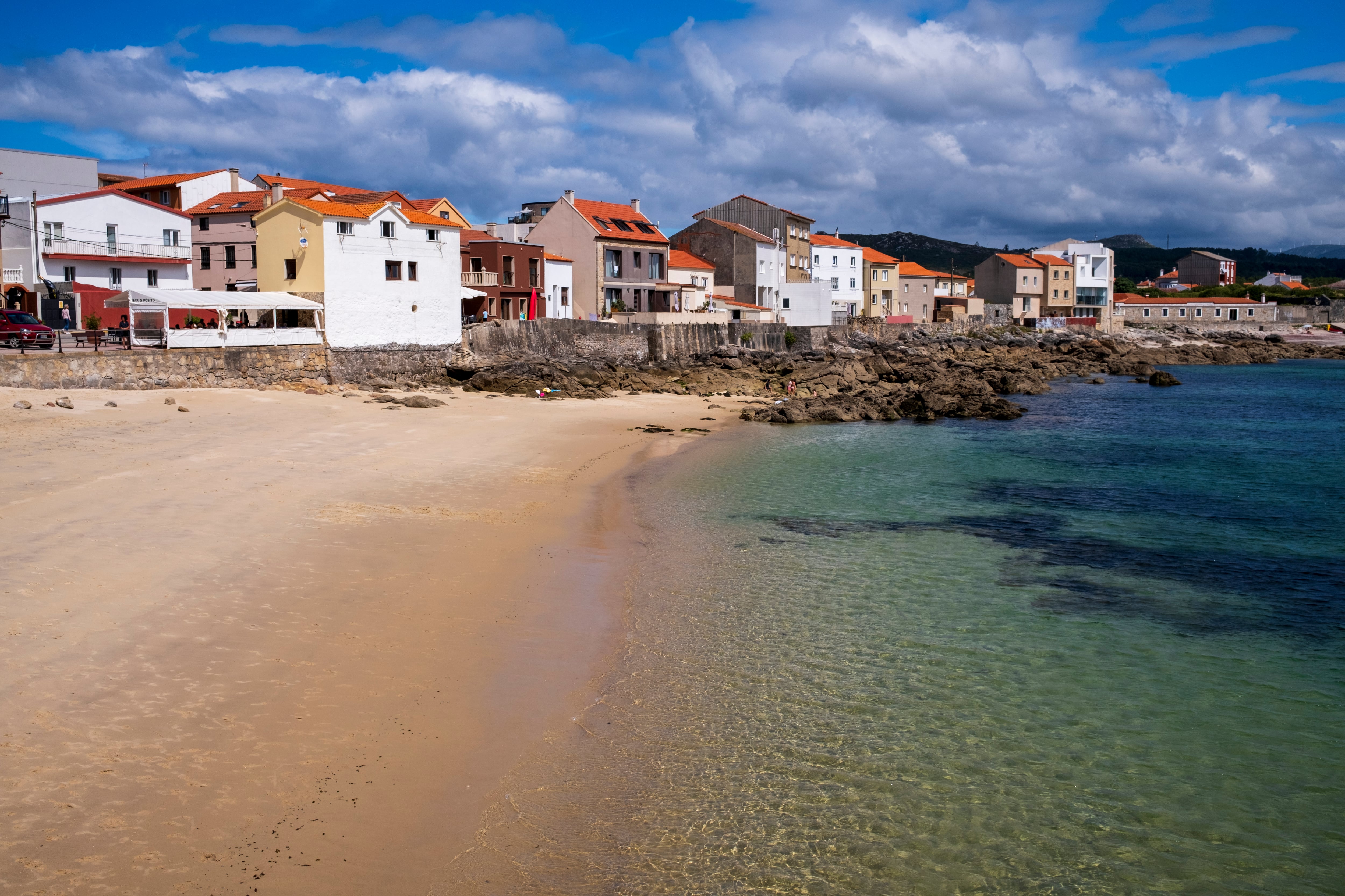 RIBEIRA  SPAIN - SEPTEMBER 4: View of the town and the beach of the port of Corrubedo ,seen on September 4, 2024, Ribeira, Galicia, Spain. (It is a town located at the end of the Barbanza peninsula in the Rias Baixas region.Photo by Xurxo Lobato / Getty Images)