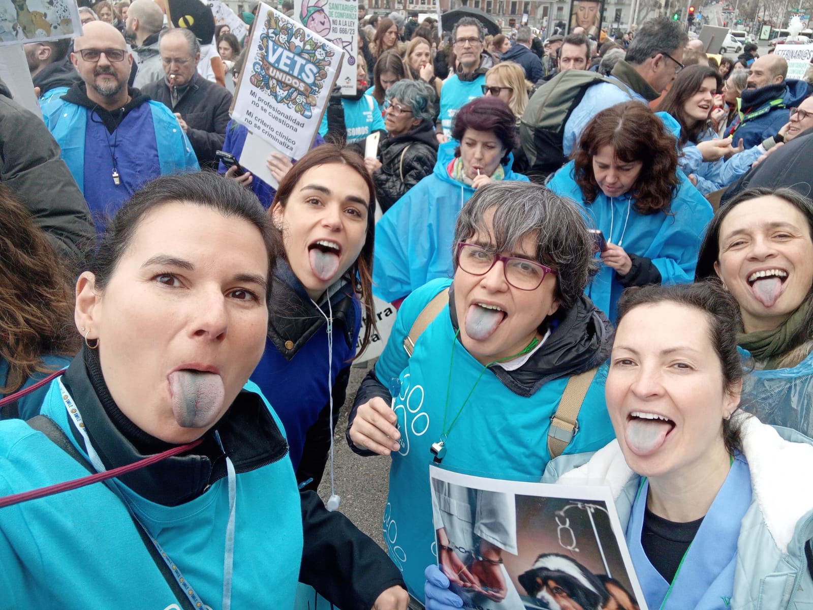 El color azul ha sido el símbolo de esta protesta