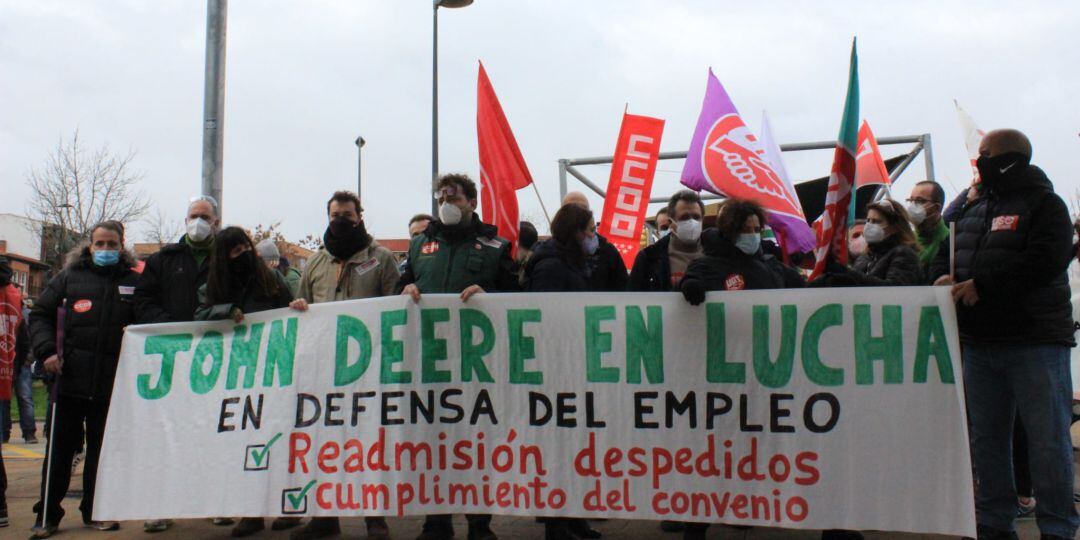 Manifestaciones y huelgas han protagonizado el conflicto laboral en John Deere en los últimos meses.