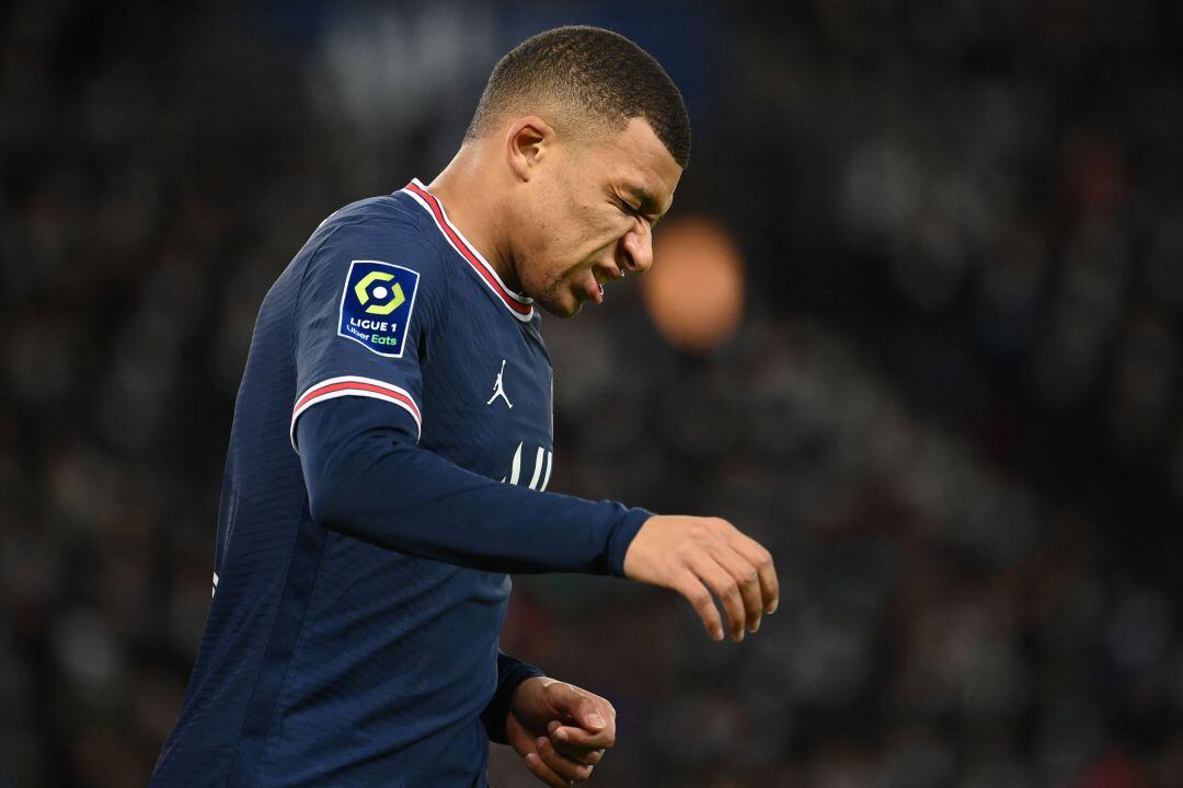 Kylian Mbappé, durante un partido con el PSG