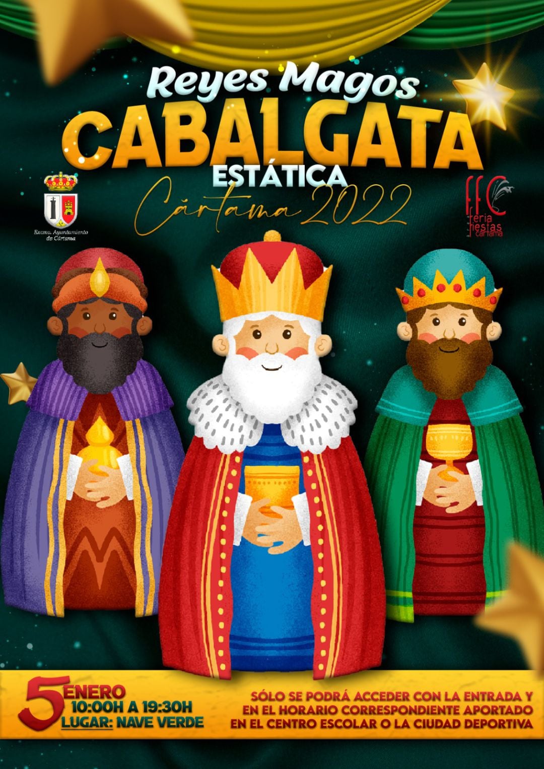 Cartel anunciador de la Cabalgata estática en Cártama