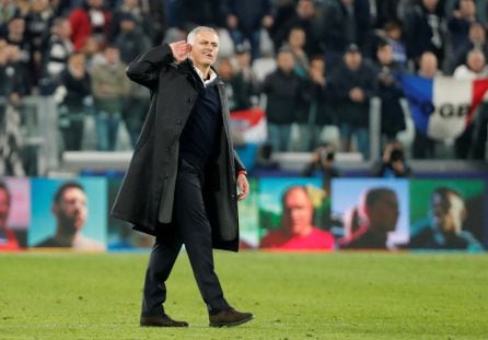 Mourinho, celebrando la victoria