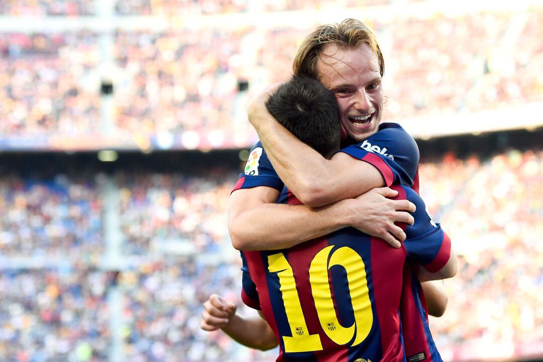 Ivan Rakitic y Leo Messi