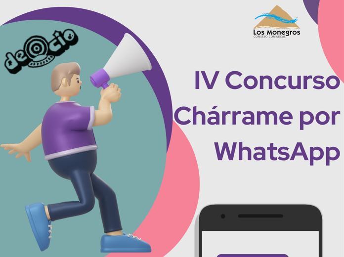 Cartel del concurso chárrame por whatsapp