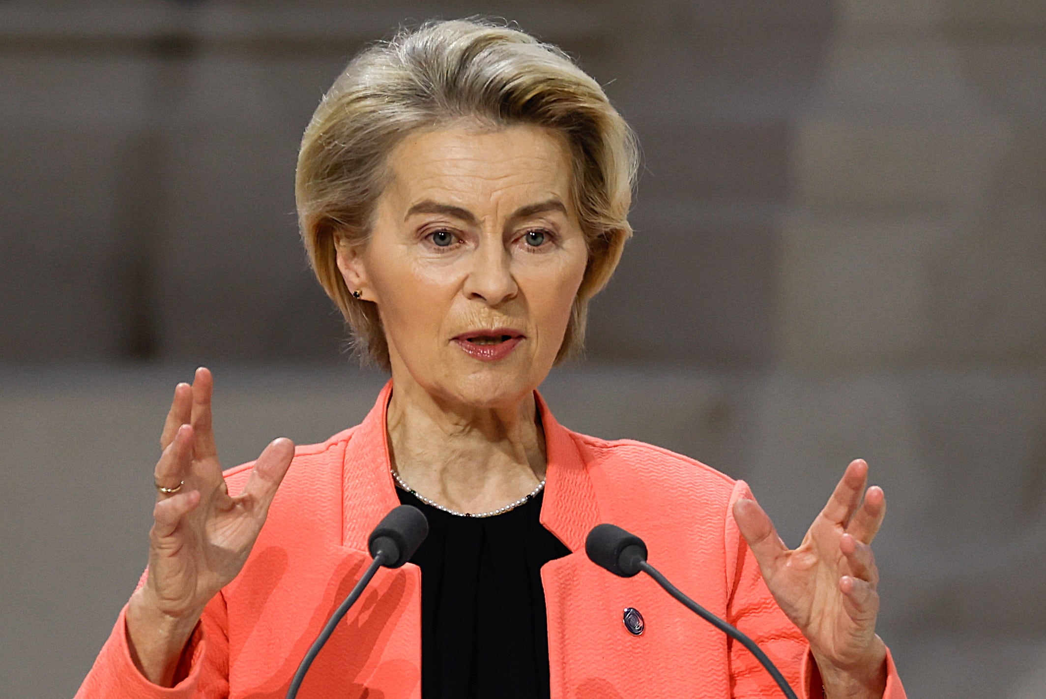 La presidenta de la Comisión Europea, Ursula von der Leyen