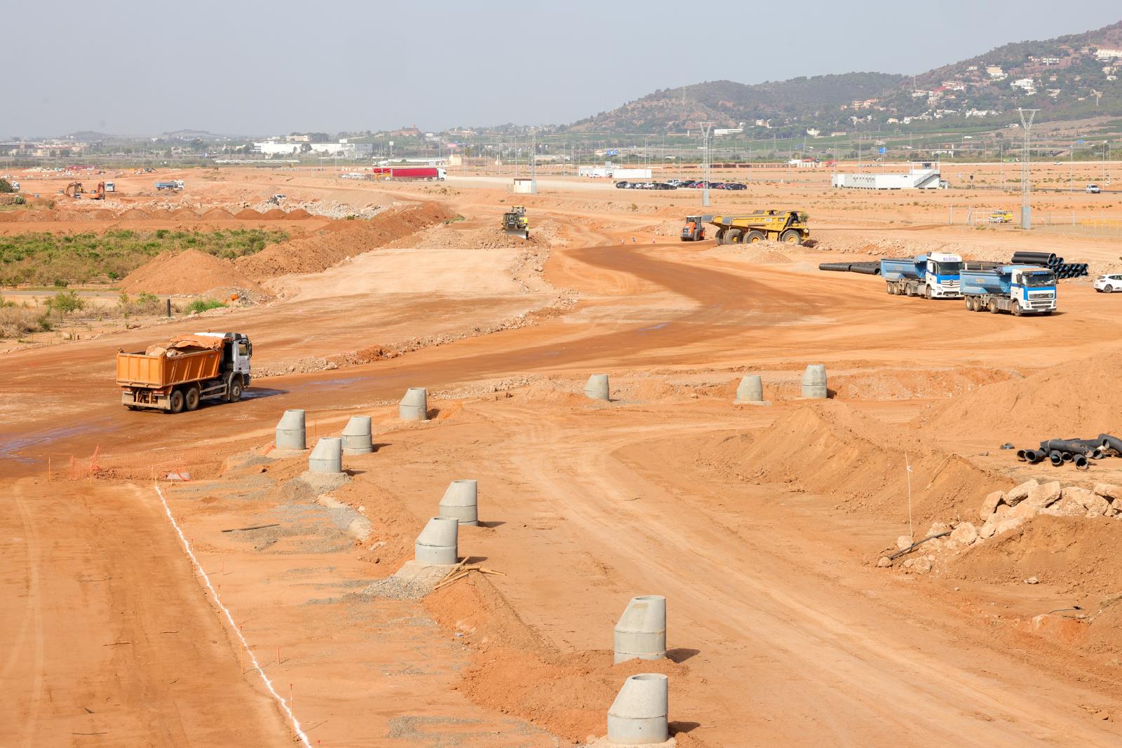 Estado de las obras de la futura gigafactoría de PowerCo en Sagunt, en julio de 2024.