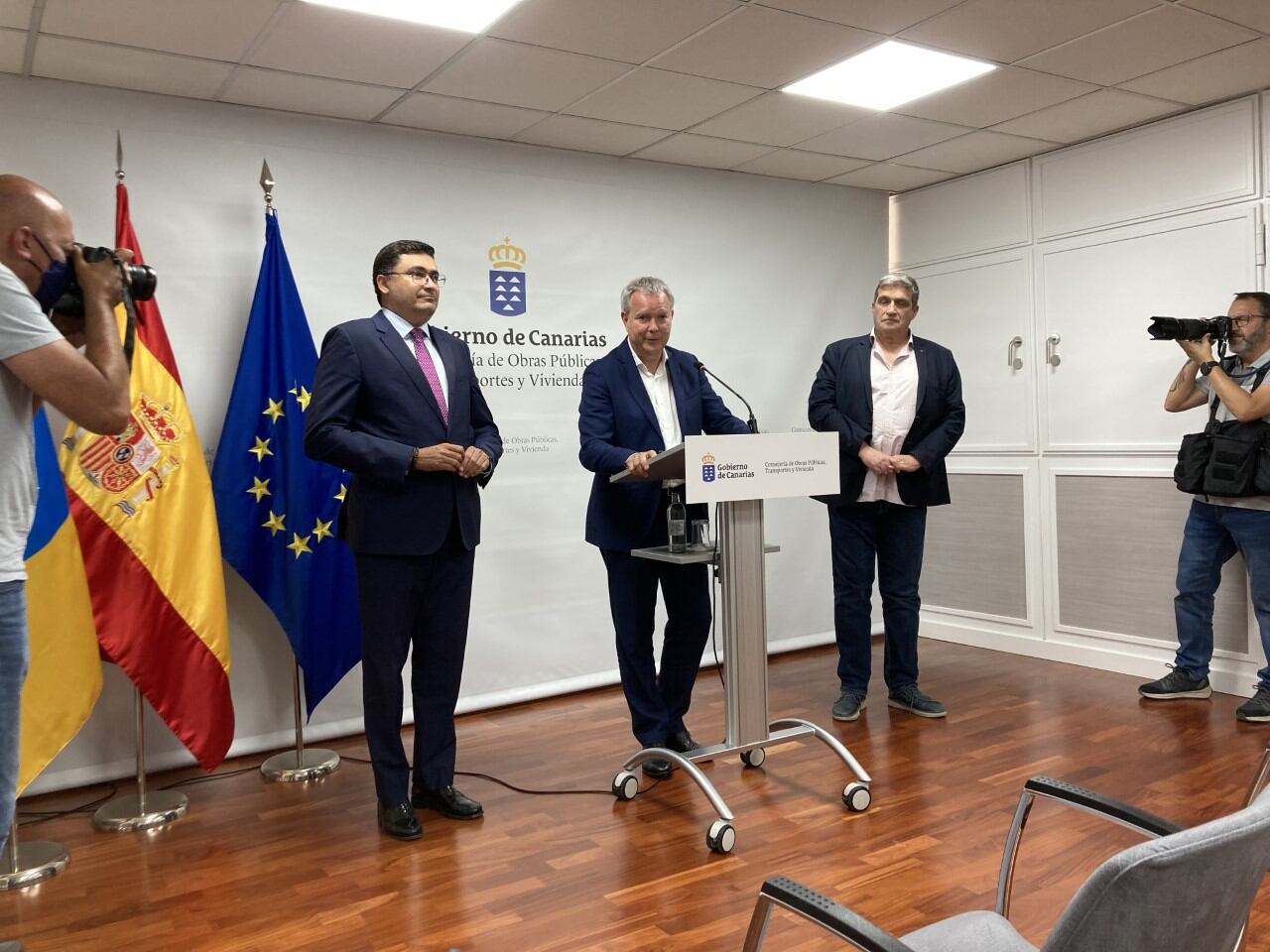 Responsables de obras públicas del Gobierno canario, Cabildo de Gran canaria y Ayuntamiento de Las palmas de Gran Canaria