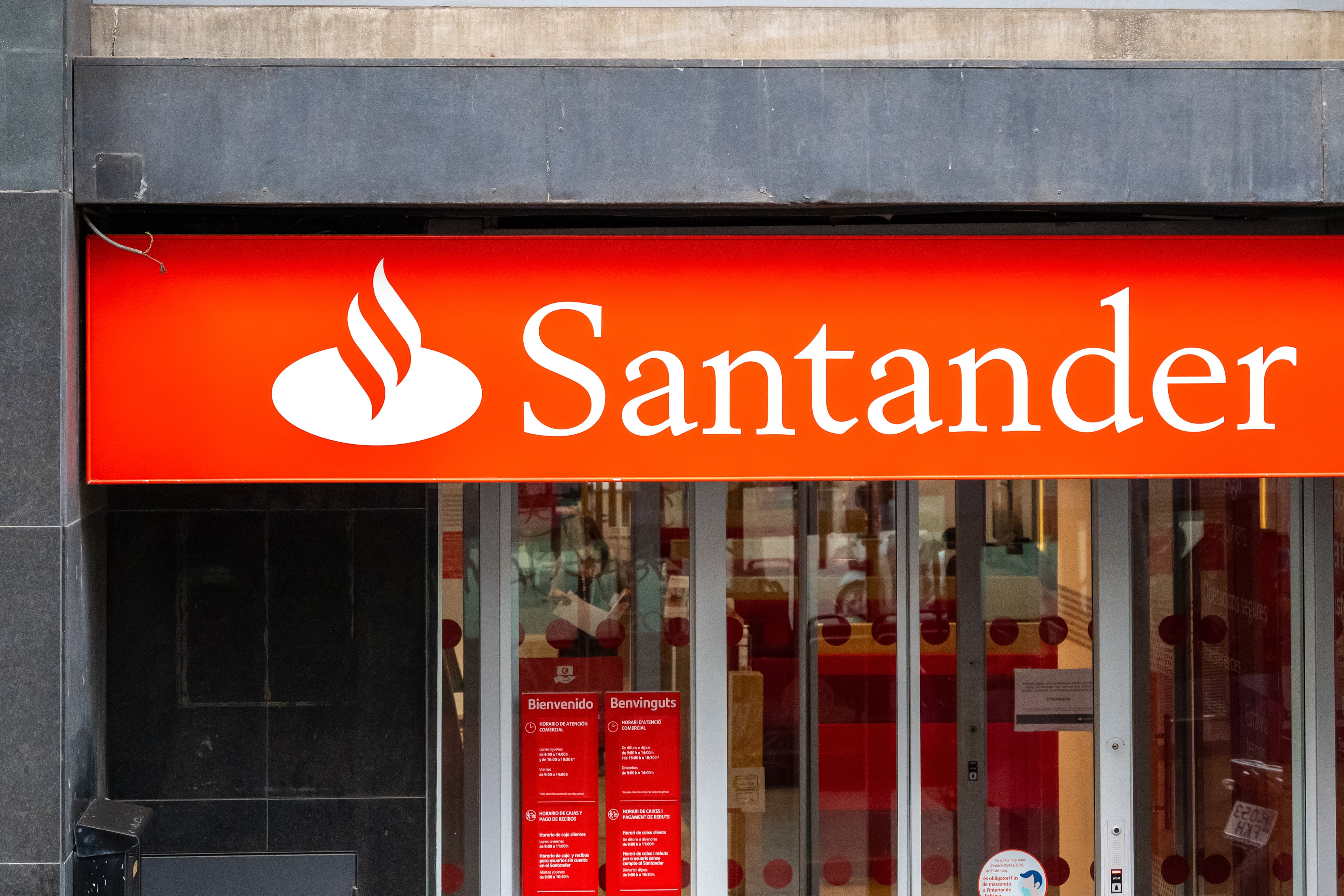 Oficina del Banco Santander.