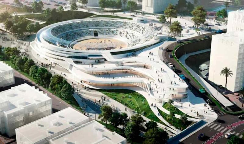 Proyección del &#039;Benidorm Arena&#039; en el espacio de la actualmente abandonada Plaza de Toros