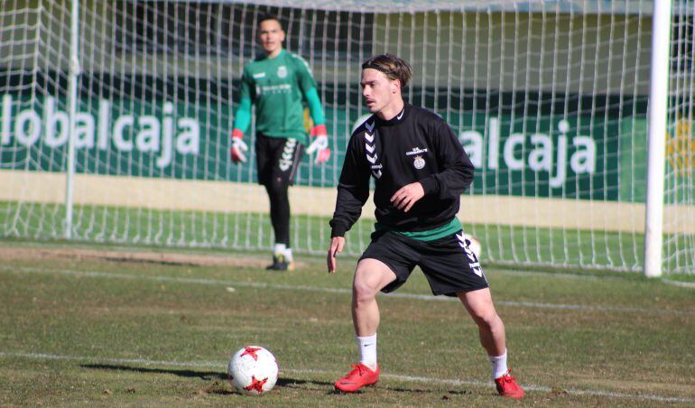 David Rodríguez durante un entrenamiento