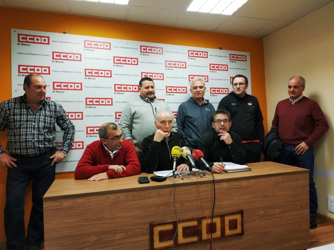 Trabajadores de Masa, en la sede de CCOO