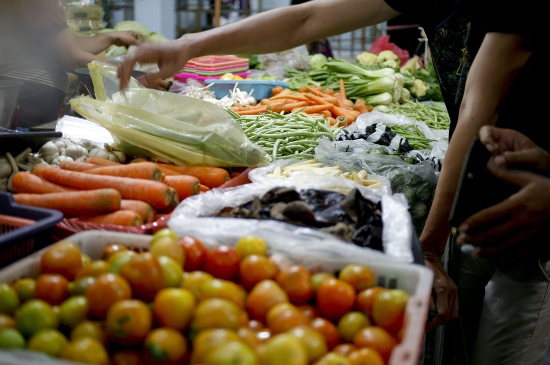 Mercado de frutas y verduras