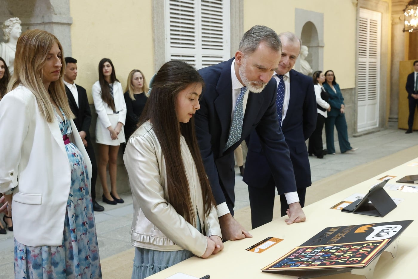 La palentina Naiara Moreno acudió a la audiencia con el rey Felipe VI con motivo de la entrega de premios de “Qué es un rey para ti”