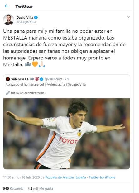 Twitter David Villa