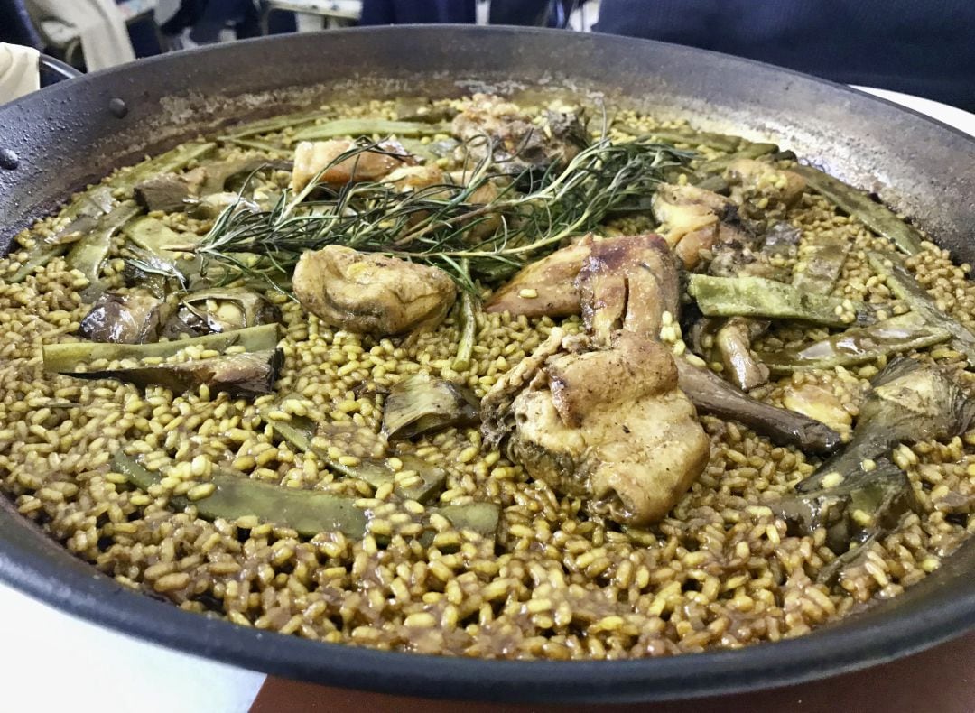 Imagen de una paella 