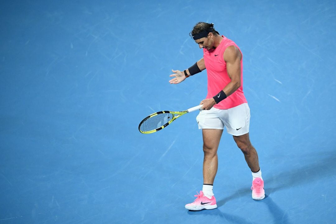 Nadal, durante el partido ante Thiem. 