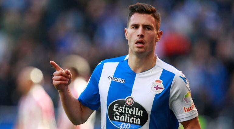 Schär celebra su gol en Riazor