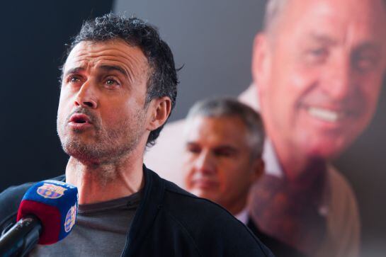 Luis Enrique, en la capilla ardiente