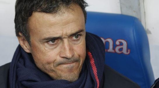 GRA192. GETAFE (MADRID), 13/12/2014.- El entrenador del Barcelona, Luis Enrique Martínez, durante el partido frente al Getafe de la jornada décimoquinta de la Liga de Primera División, que se juega hoy en el Coliseo Alfonso Pérez. EFE/Juan Carlos Hidalgo