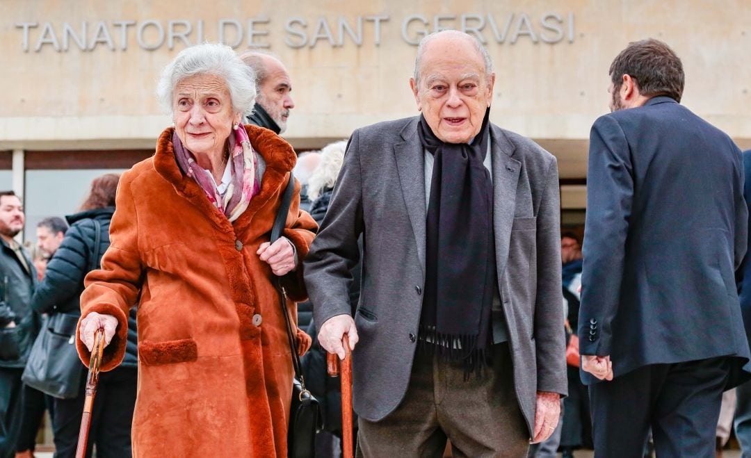 El expresidente de Generalitat, Jordi Pujol y su mujer Marta Ferrusola. 