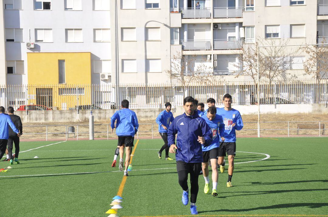 Imagen de un entrenamiento del Xerez CD en La Granja