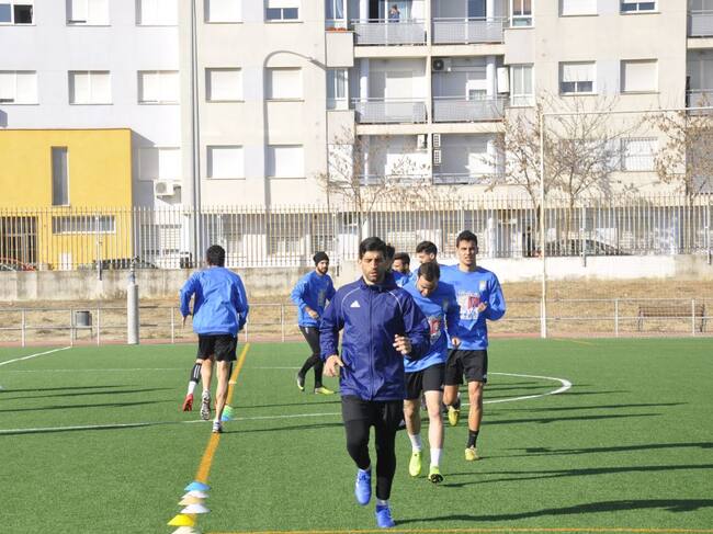 Imagen de un entrenamiento del Xerez CD en La Granja