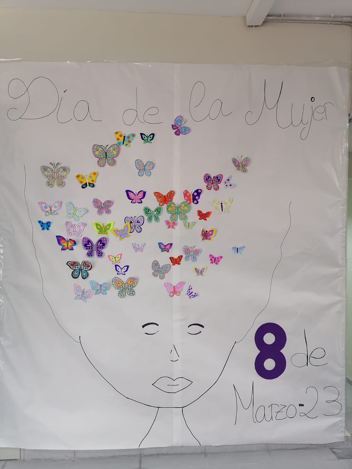 Uno de los carteles elaborados en el IES Juan López Morillas